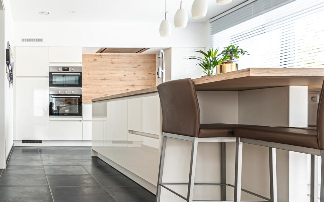 KS-10250-Keuken Greeploos Wit Hoogglans Met Fineer Hout Zwijndrecht